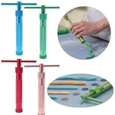 Cake fondant extruder clay gun with 20 discs for sugar crafting or clay modelling