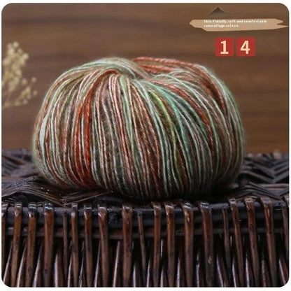 Camouflage Cotton Thread Hand Knitting Crochet Combed Wool Ball