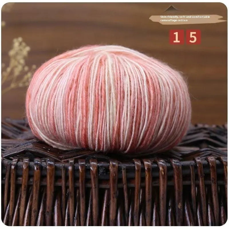 Camouflage Cotton Thread Hand Knitting Crochet Combed Wool Ball