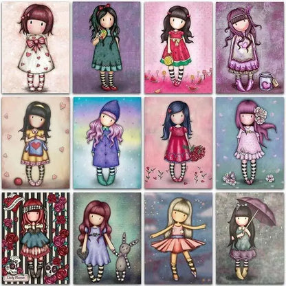 Cartoon Girl Diamond Painting Kit Mosaic Embroidery Gifts For Girls