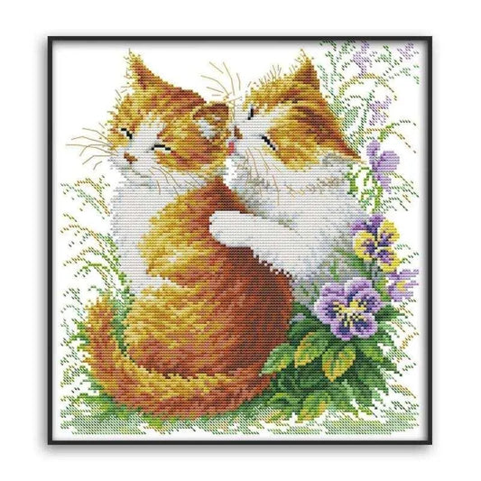 Cats Cross Stitch Kit Cats Embroidery Pattern