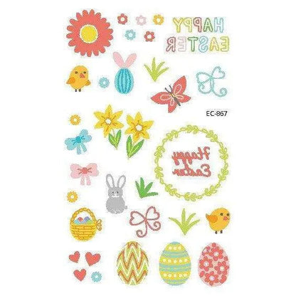 Children's Easter Egg Tattoo Sticker - Water Transfer Print - 120 x 75mm , 