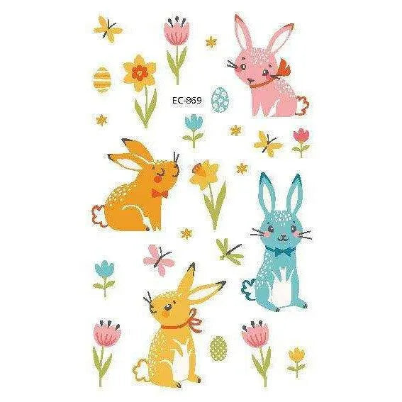 Children's Easter Egg Tattoo Sticker - Water Transfer Print - 120 x 75mm , 