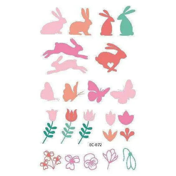 Children's Easter Egg Tattoo Sticker - Water Transfer Print - 120 x 75mm , 