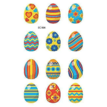 Children's Easter Egg Tattoo Sticker - Water Transfer Print - 120 x 75mm , 