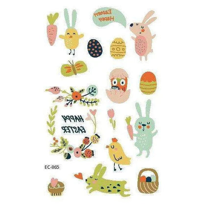 Children's Easter Egg Tattoo Sticker - Water Transfer Print - 120 x 75mm , 