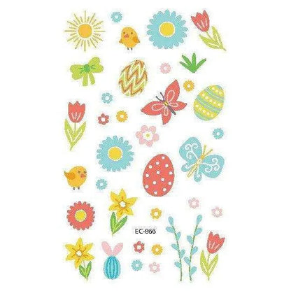 Children's Easter Egg Tattoo Sticker - Water Transfer Print - 120 x 75mm , 