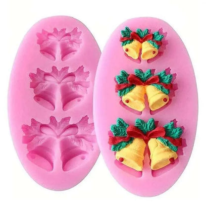 Christmas Bells Mold Cake Decor Tool Silicone Molds DIY Candy Making Chocolate Moulds Baking Essentials Fondant Mould