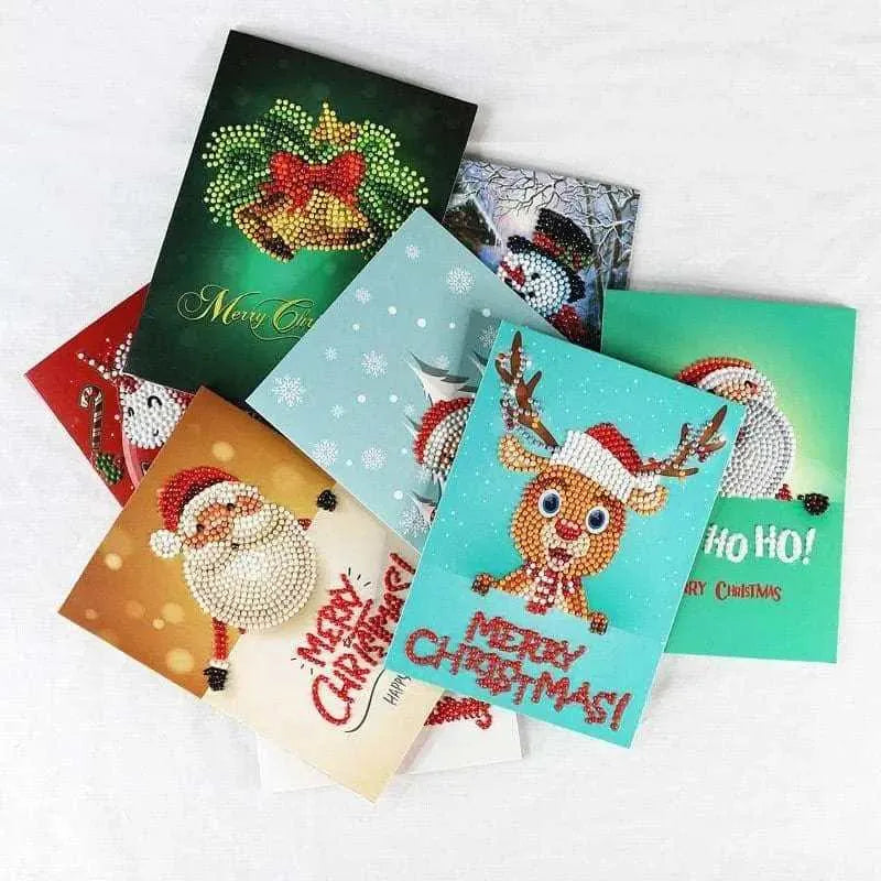 Christmas Card DIY Diamond Painting Greeting Cards Postcard Gift Holiday Decor