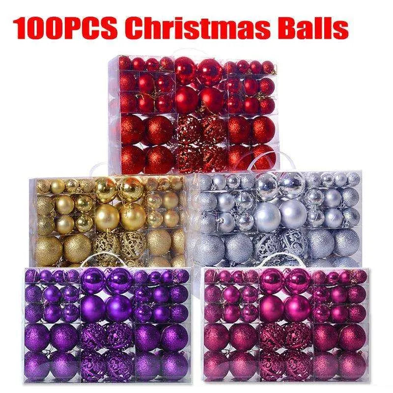 Christmas Matte Decorative Ball - Set of 100, 700g Plastic Christmas Balls , christmas decoration, Christmas Matte Decorative Ball