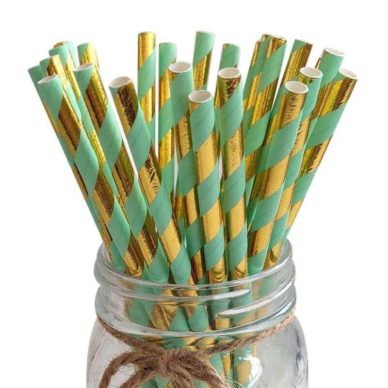 Christmas Party Paper Straws 25pcs