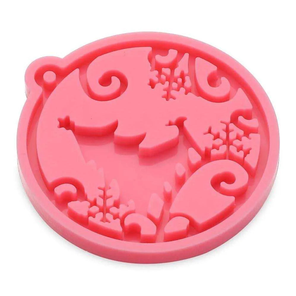 Christmas Pendant Mold Chocolate Mold DIY Epoxy Resin Mold Candy Making Molds Casting Supplies Baking Accessories Keychain Pendant Making