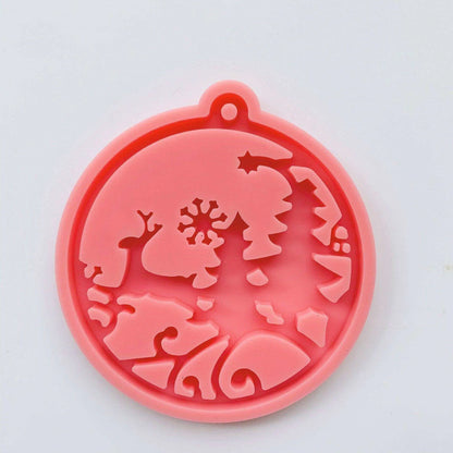 Christmas Pendant Mold Chocolate Mold DIY Epoxy Resin Mold Candy Making Molds Casting Supplies Baking Accessories Keychain Pendant Making