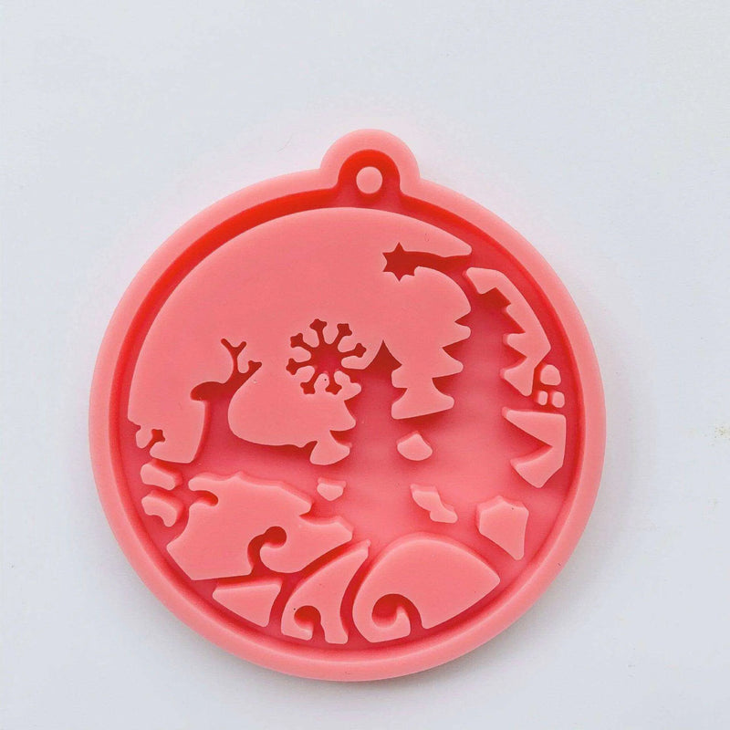 Christmas Pendant Mold Chocolate Mold DIY Epoxy Resin Mold Candy Making Molds Casting Supplies Baking Accessories Keychain Pendant Making