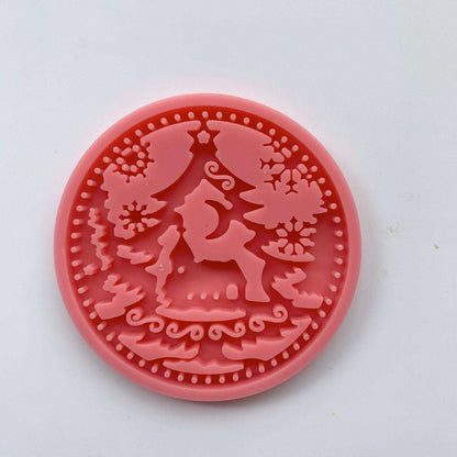 Christmas Pendant Mold Chocolate Mold DIY Epoxy Resin Mold Candy Making Molds Casting Supplies Baking Accessories Keychain Pendant Making