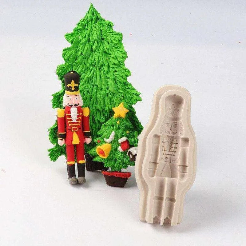 Christmas Robot Soldier Belt Walnut Clip Silicone Mold