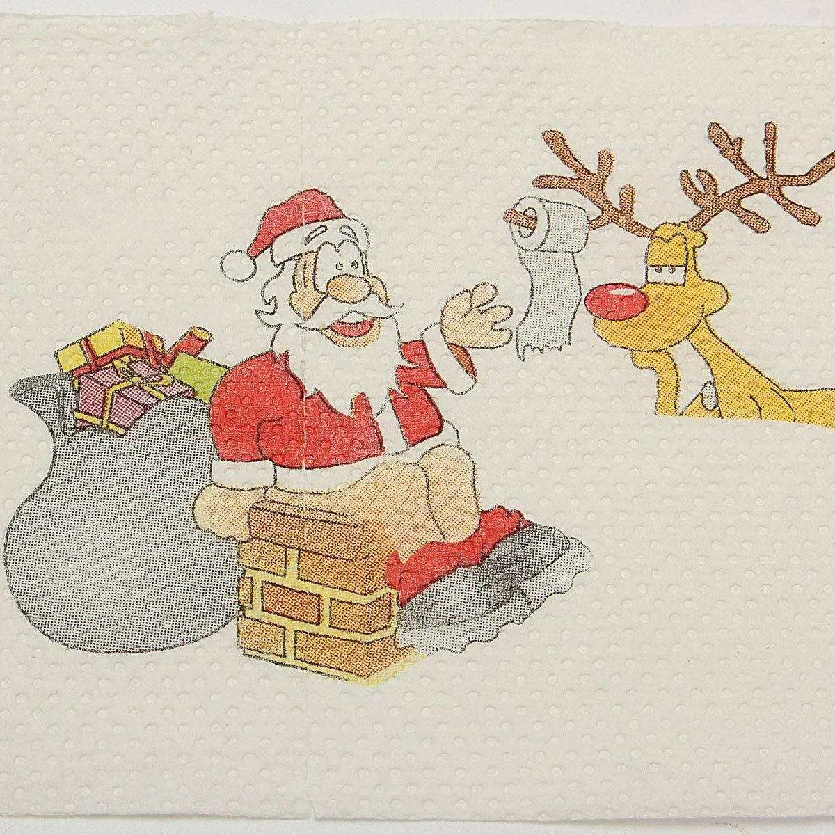 a drawing of a santa clause sitting on a chimney