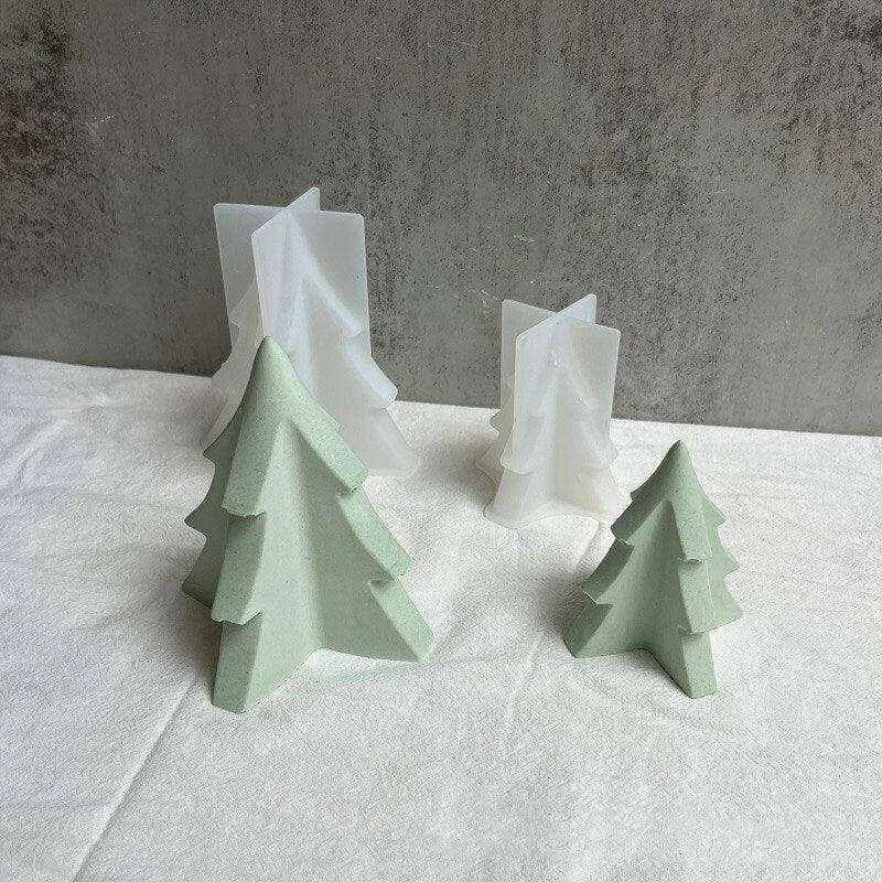 Christmas Tree Candle Mould Plaster Candle Epoxy Tree Mold