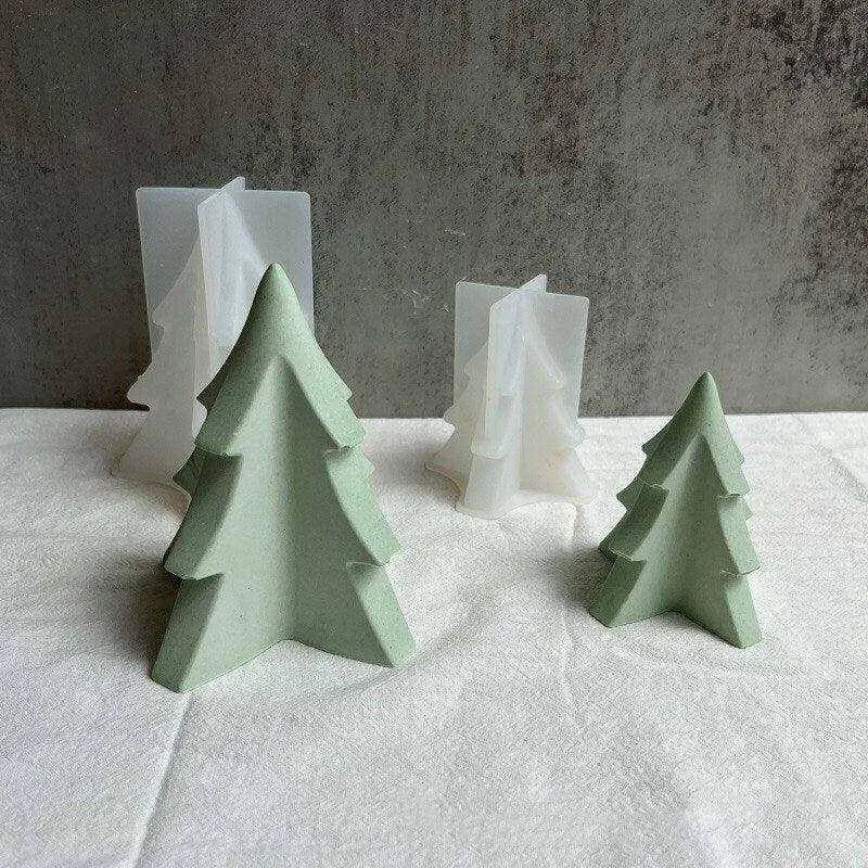 Christmas Tree Candle Mould Plaster Candle Epoxy Tree Mold