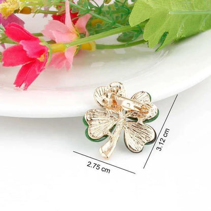 Clover Brooch 4 Leaf Lapel Pins Women Accessories St. Patrick's Day Pin