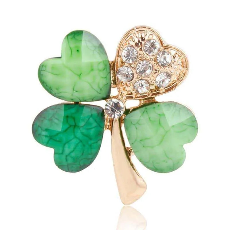 Clover Brooch 4 Leaf Lapel Pins Women Accessories St. Patrick's Day Pin