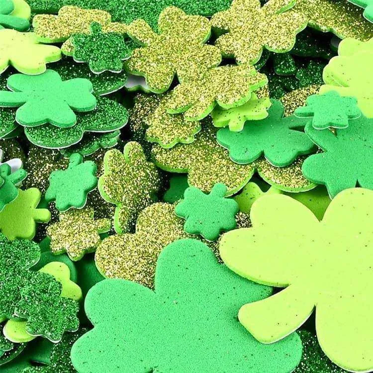 Clover Sticker St. Patrick's Day Decor Green Foam Sticker 500pcs Stickers