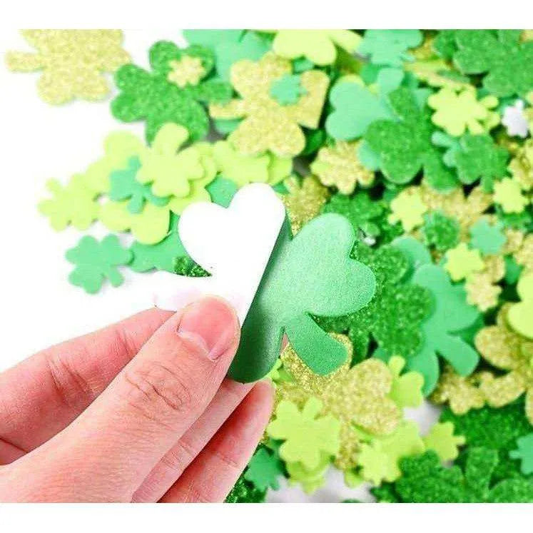 Clover Sticker St. Patrick's Day Decor Green Foam Sticker 500pcs Stickers