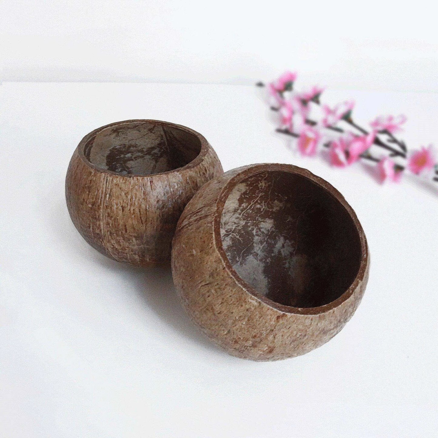 Coconut Husk Candle Holder Food Bowl Trinkets Container