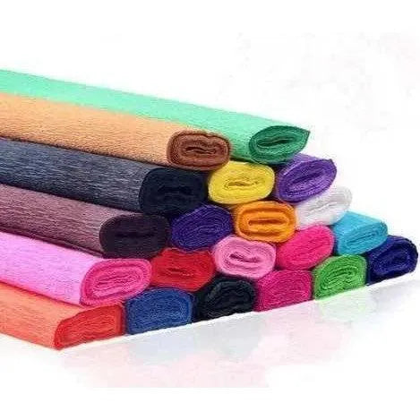Colored Crepe Paper Roll for Flower Making Wrinkle Paper Gift Wrapping Packing Paper