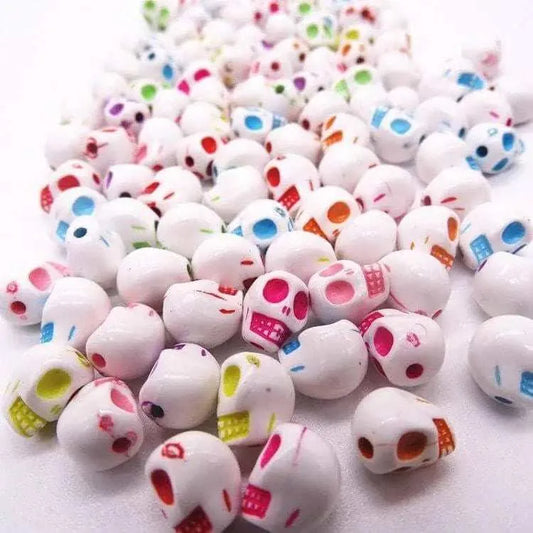 Colorful Mini Skull Beads For DIY Jewelry Making