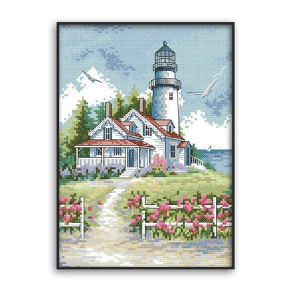 Country Side Embroidery Kit Farmhouse Decor Farm Cross Stitch Kit Embroidery Pattern