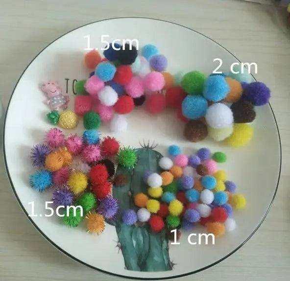 Fluffy pom pom small pompoms mini fluff ball craft balls for crafts