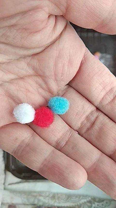 Fluffy pom pom small pompoms mini fluff ball craft balls for crafts