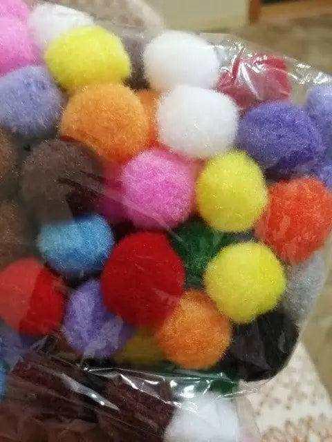 Fluffy pom pom small pompoms mini fluff ball craft balls for crafts