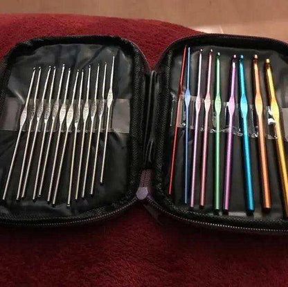 Crochet hooks with needle case for beginner crochet kit