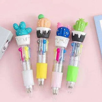 Cute Cartoon Pens Four Color Press Ballpoint Pen