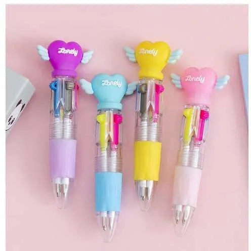 Cute Cartoon Pens Four Color Press Ballpoint Pen