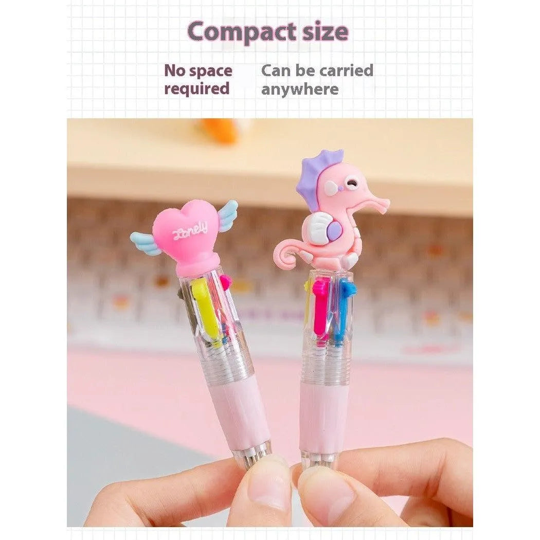 Cute Cartoon Pens Four Color Press Ballpoint Pen