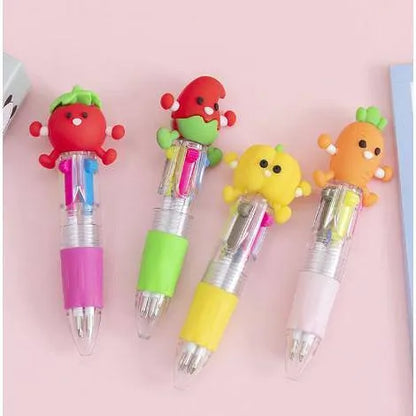 Cute Cartoon Pens Four Color Press Ballpoint Pen