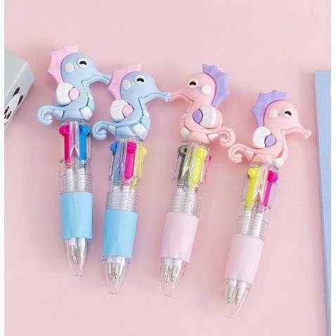 Cute Cartoon Pens Four Color Press Ballpoint Pen