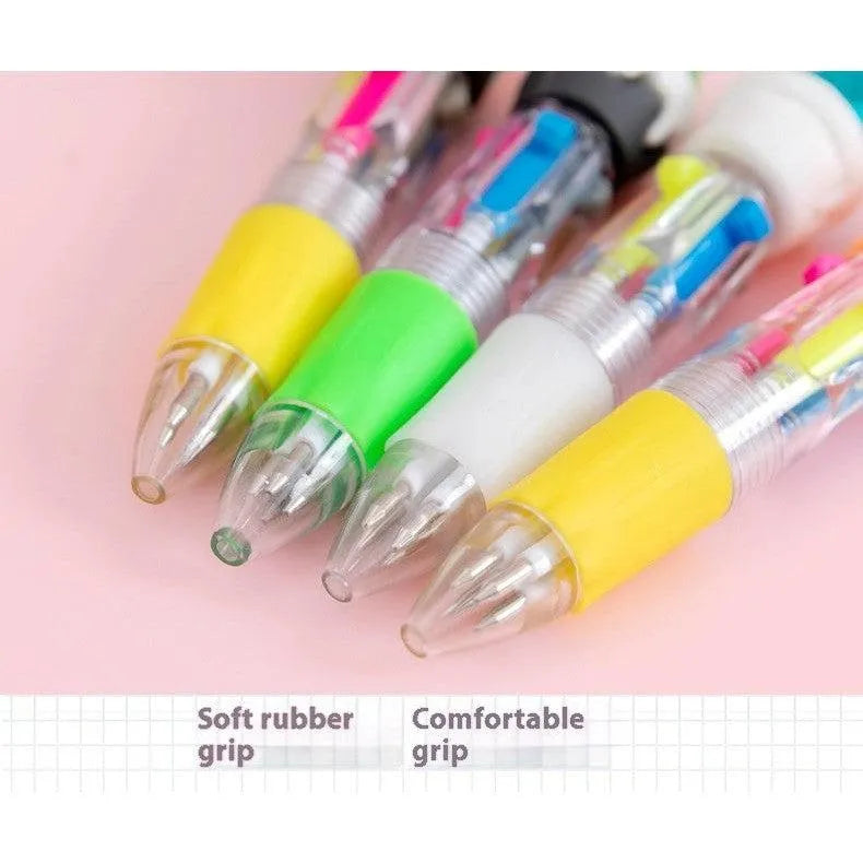 Cute Cartoon Pens Four Color Press Ballpoint Pen