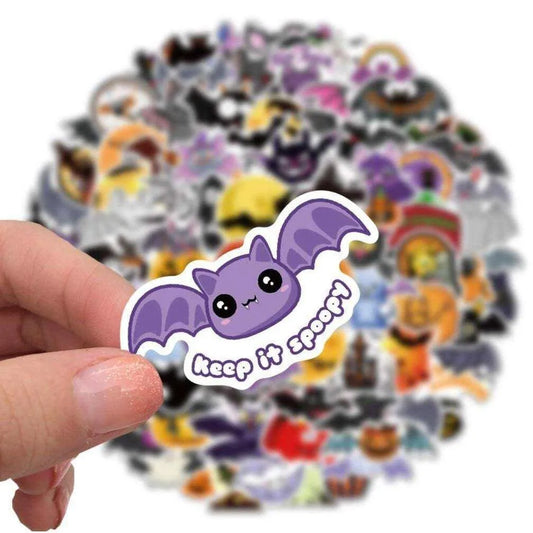 Cute Bats Stickers Halloween Bats Sticker Pack Kawaii Bat Decals Scrapbook Decor Halloween Party Supplies Party Favors Labels 100pcs