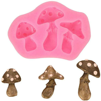 Cute Mushroom Molds Mushroom Ceramics Fondant Mold Silicone Mold For Plaster