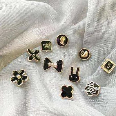 Cute Small Buttons DIY Dressmaking Supplies Sewing Accessories Brooch Pins For Blouse Cufflink Button 10pcs