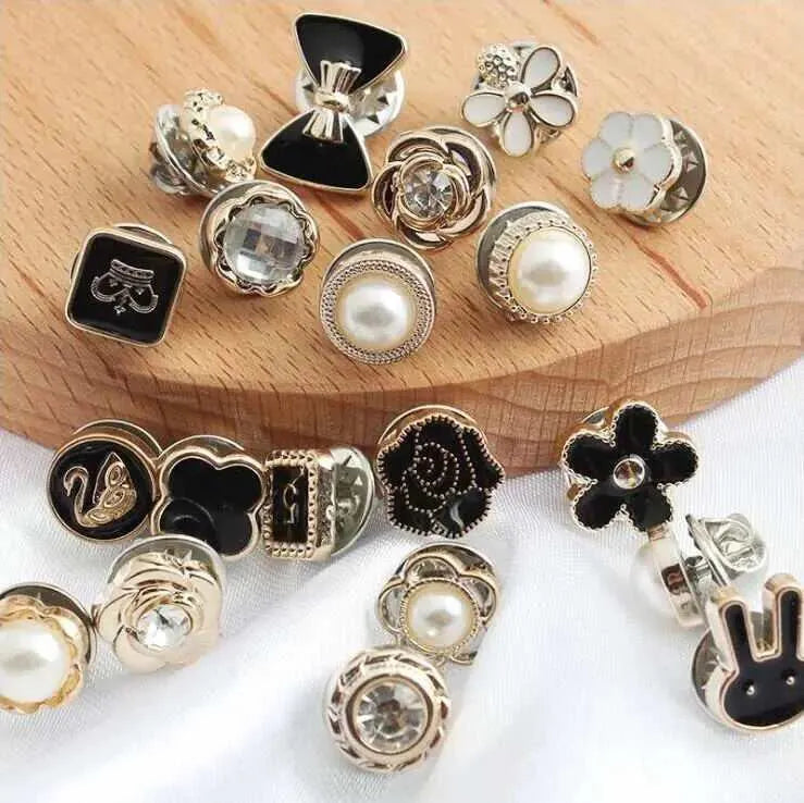 Cute Small Buttons DIY Dressmaking Supplies Sewing Accessories Brooch Pins For Blouse Cufflink Button 10pcs