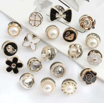 Cute Small Buttons DIY Dressmaking Supplies Sewing Accessories Brooch Pins For Blouse Cufflink Button 10pcs