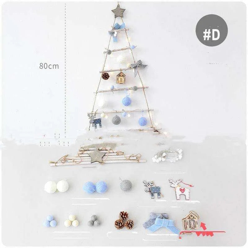 a christmas tree made out of buttons and pins