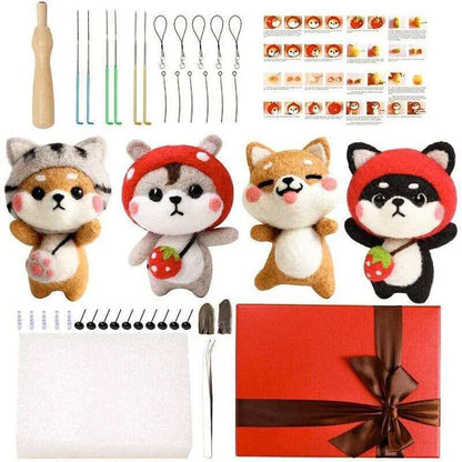 DIY Needle Felting Kit Cute Handmade Dolls Knitting Kit