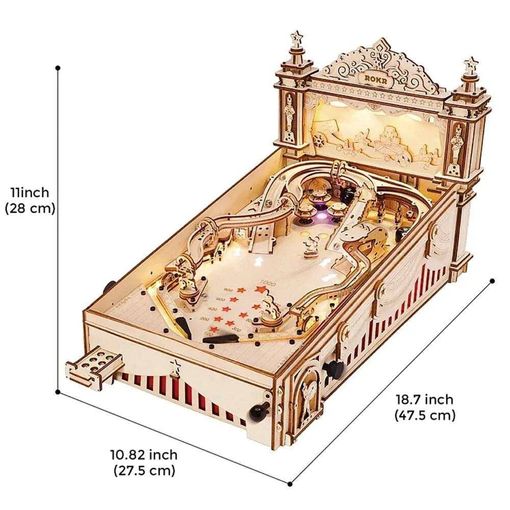 DIY Pinball Machine 3D Wooden Puzzle Amusement Table Game