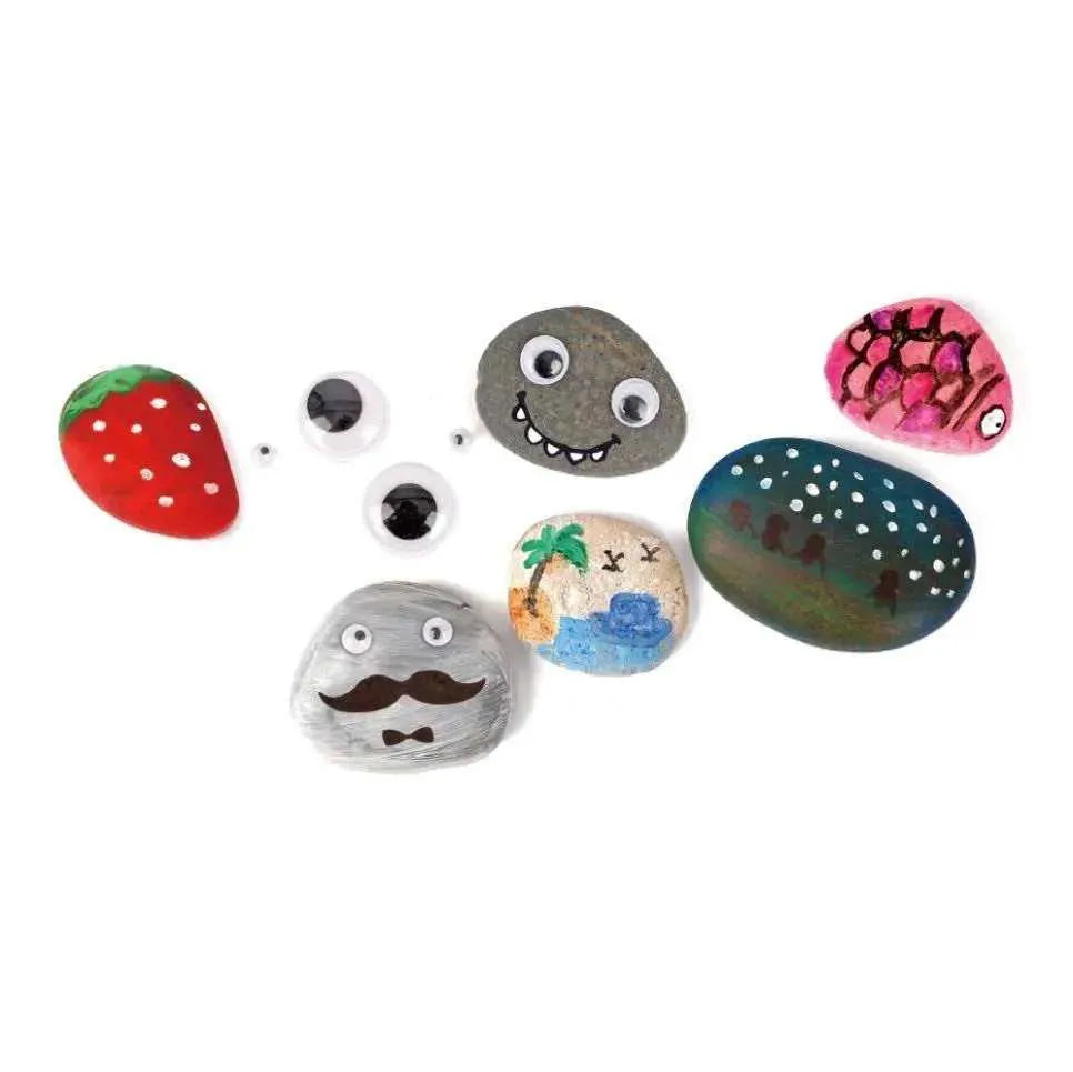 DIY Rock Painting Kit Stone Painting Set Children's Toy Educational Toys for Kids Creative Tools Kids Activity Kit Pebble Painting Supplies